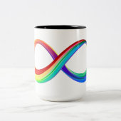 Layered Rainbow Infinity Symbol Zweifarbige Tasse (Mittel)