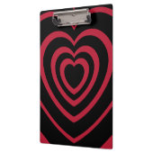 Layered Red & Black Heart Ästhetik Klemmbrett (Links)