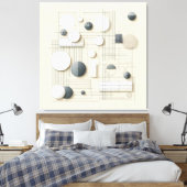 Layered Soft Geometry Leinwanddruck (Insitu (Schlafzimmer))