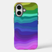 Layered Waves iPhone Case | Colorful (Rückseite)