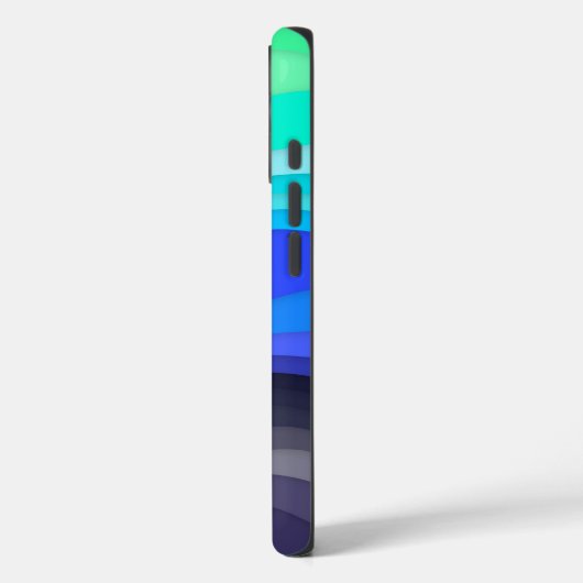 Layered Waves iPhone Case | Dark Galaxy (Rückseite / Links)