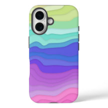 Layered Waves iPhone Case | Kawaii Pastel