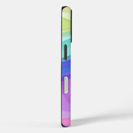 Layered Waves iPhone Case | Kawaii Pastel (Rückseite / Rechts)