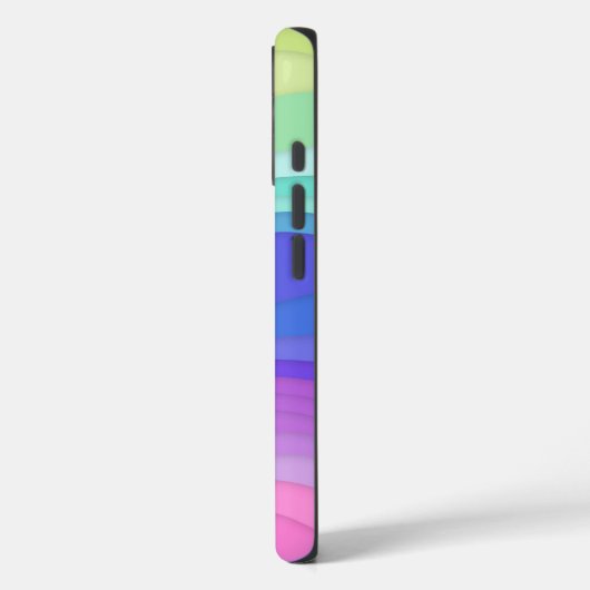 Layered Waves iPhone Case | Kawaii Pastel (Rückseite / Links)