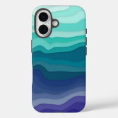 Layered Waves iPhone Case | Ocean Breeze (Rückseite)