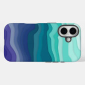 Layered Waves iPhone Case | Ocean Breeze (Rückseite (Horizontal))