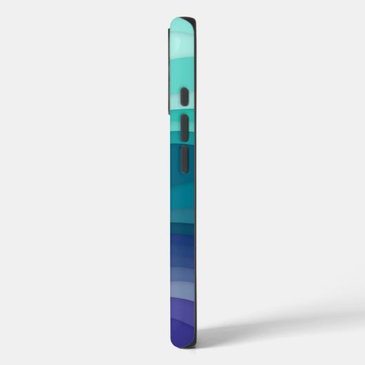 Layered Waves iPhone Case | Ocean Breeze (Rückseite / Links)