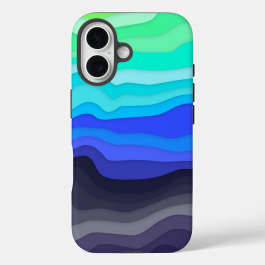 Layered Waves iPhone-Hülle | Dark Galaxy Case-Mate iPhone Hülle (Rückseite)