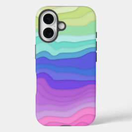 Layered Waves iPhone-Hülle | Kawaii Pastel iPhone 16 Hülle