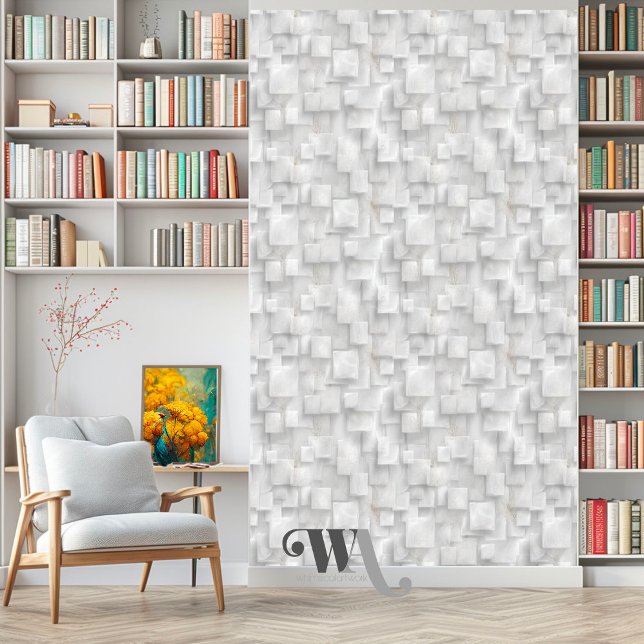 Layered Whisper Squares Abstrakt Tapete (Von Creator hochgeladen)