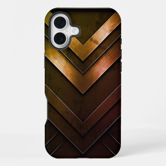 Layered Zickzack Abstract Design iPhone Hülle (Rückseite)