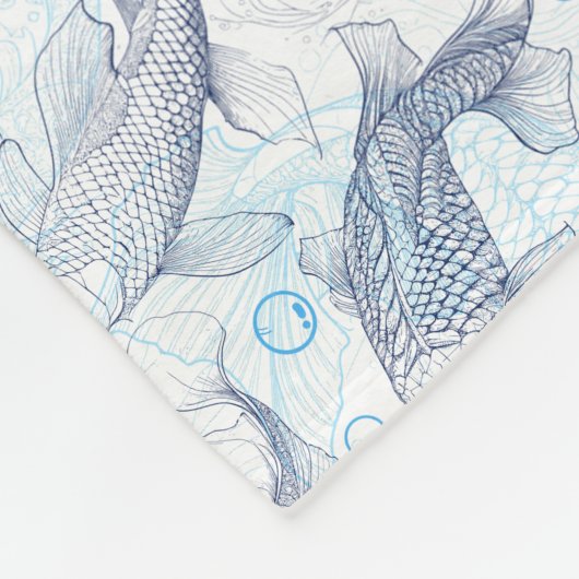 Layering Fisches Muster 02.Dunkelblau.b Keine BG Fleecedecke (Ecke)