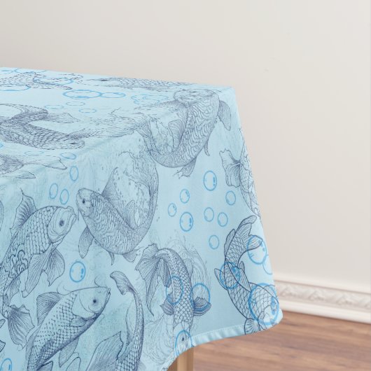 Layering Fisches Muster 02.Dunkelblau.b L Blau BG Tischdecke (Beispiel)