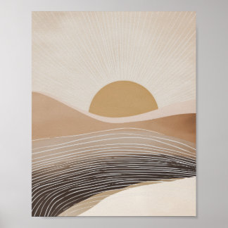 Layers Of Mountains Abstract Poster