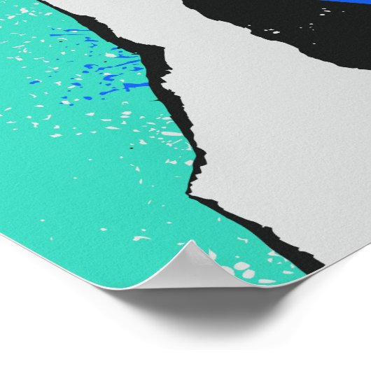 Layers of Paint and Splashes Poster (Ecke)