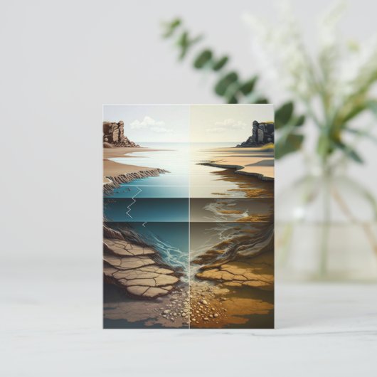 Layers Unveiled Postkarte (Stehend Vorderseite)