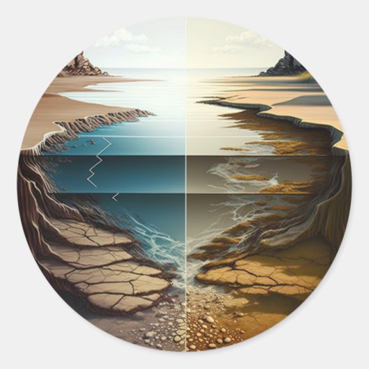 Layers Unveiled Runder Aufkleber (Vorderseite)