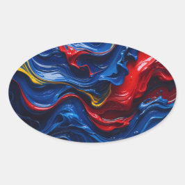 Layers Upon Layers Of Paint Ovaler Aufkleber