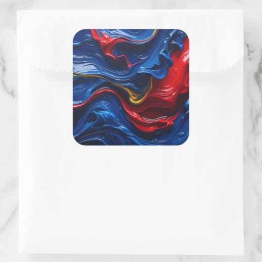 Layers Upon Layers Of Paint Quadratischer Aufkleber (Tasche)