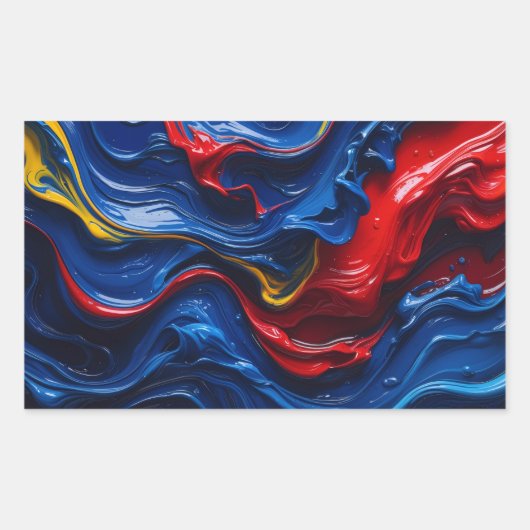 Layers Upon Layers Of Paint Rechteckiger Aufkleber (Vorderseite)