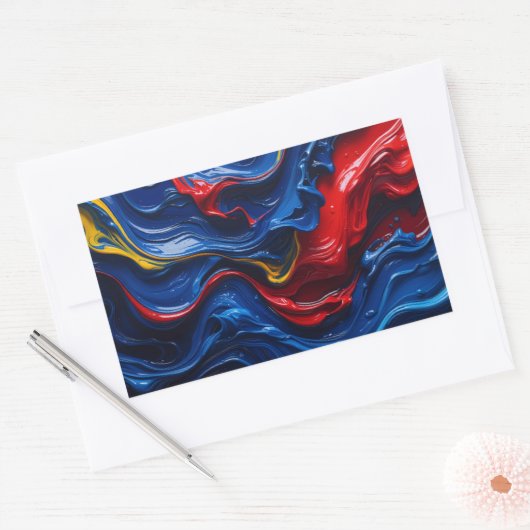 Layers Upon Layers Of Paint Rechteckiger Aufkleber (Umschlag)