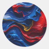 Layers Upon Layers Of Paint Runder Aufkleber (Vorderseite)