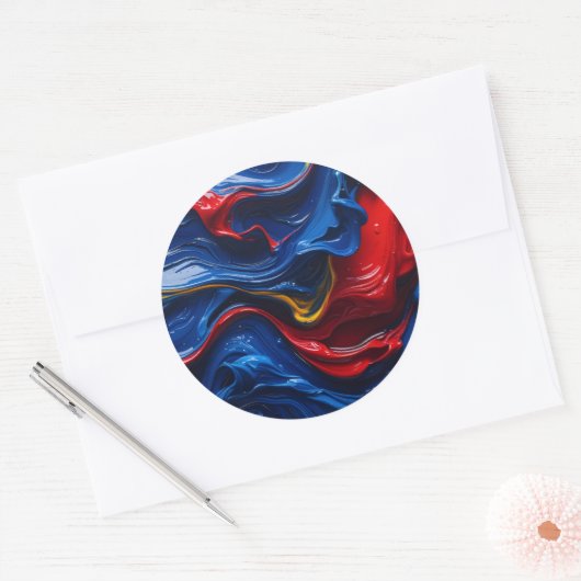 Layers Upon Layers Of Paint Runder Aufkleber (Umschlag)