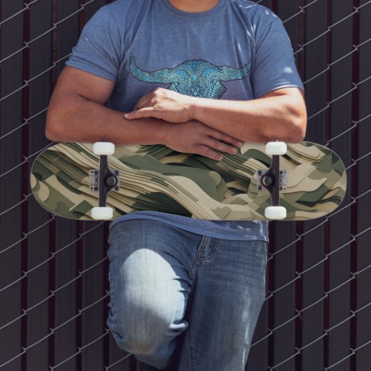 Layerte Formen in Tarnfarben Skateboard (Außenbereich 3)