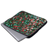 Layerte Kurven, grüne und bordeauxrote Notebookhül Laptopschutzhülle (Vorne Knopf)