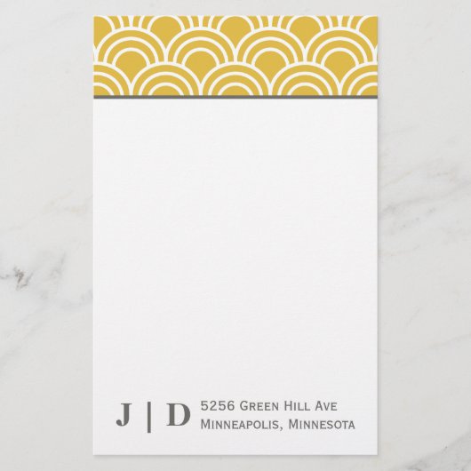 Layerte Scallops Briefpapier (Vorderseite)