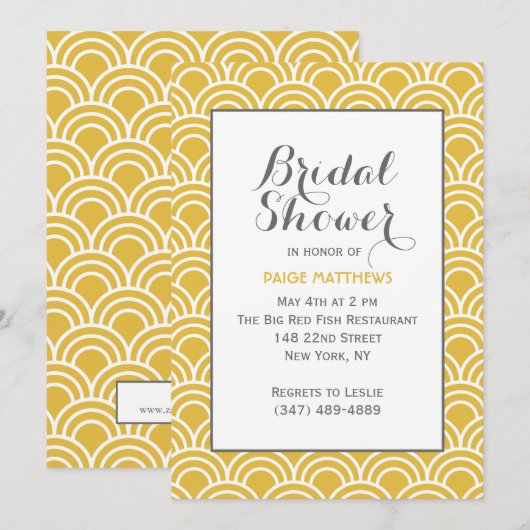 Layerte Scallops Einladung (Vorne/Hinten)