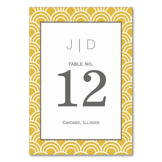 Layerte Scallops Tischnummer (Rückseite)