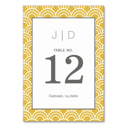 Layerte Scallops Tischnummer (Vorderseite)