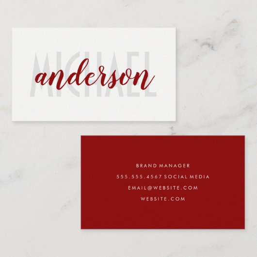 Layerte Schriftart | einfach Visitenkarte (Vorne/Hinten)