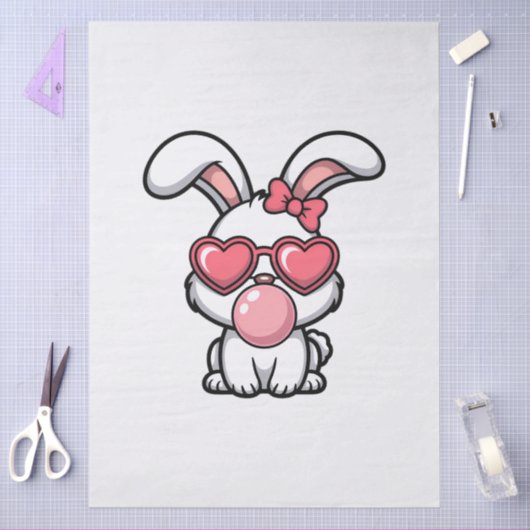 layful Kawaii Rabbit with Bubblegum Bubble Seidenpapier (Basteln)