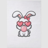 layful Kawaii Rabbit with Bubblegum Bubble Seidenpapier (Vorderseite)