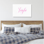 Layla - Design moderner kalligrafischer Namen Leinwanddruck (Insitu (Schlafzimmer))