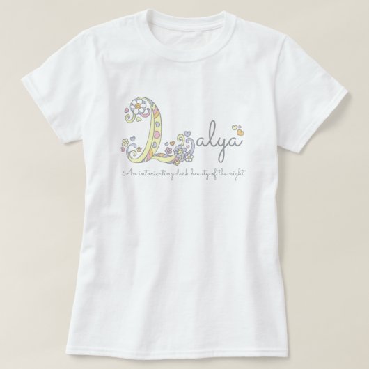 Layla Girls Name bedeutet L monogram Herz T-Shirt (Design vorne)