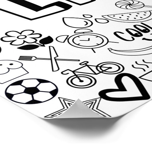 "LAYLA"-Kontur-Design Poster (Ecke)