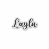 Layla Name - Handgeschriebene Kalligrafie Aufkleber (Vorderseite)