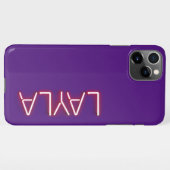 Layla Name in leuchtenden Neonbeleuchtung Neuheit iPhone Hülle (Rückseite (Horizontal))