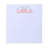 Layla Name in leuchtenden Neonbeleuchtung Neuheit Notizblock (Vorderseite)