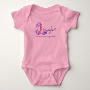 Layla Name und Bedeutung der Kleidung für Mädchen Baby Strampler