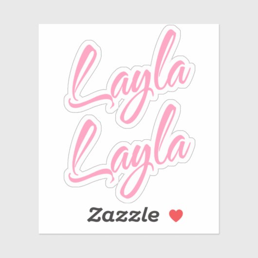 Layla name x2 aufkleber (Blatt)