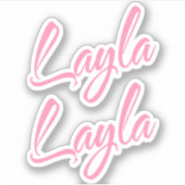 Layla name x2 aufkleber (Vorderseite)