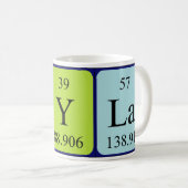 Layla Namen-Tasse periodischer Tabelle Kaffeetasse (VorderseiteRechts)
