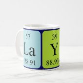 Layla Namen-Tasse periodischer Tabelle Kaffeetasse (Vorderseite Links)