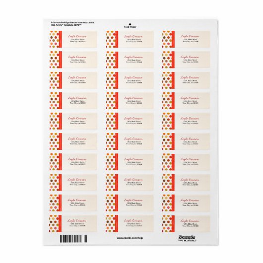 Layla Return Adress Labels (Vorne)