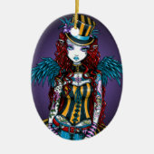 "Layla" Steampunk Keramik Ornament (Vorne)