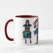 "Layla" Steampunk Zirkus-Tätowierungsideshow-Tasse Tasse (Links)